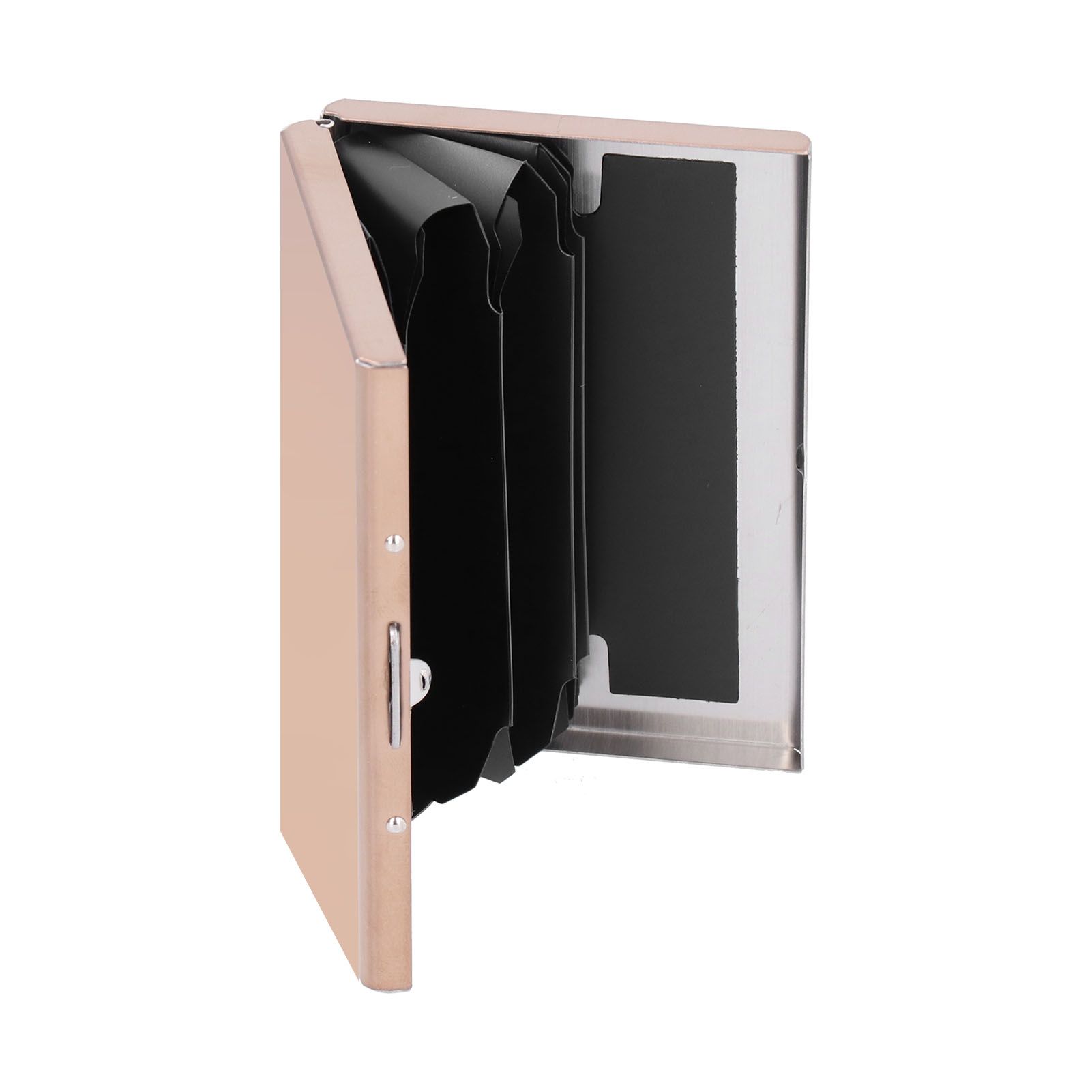 Credit Card Holder Protector Stainless Steel Credit Card Wallet Business Card Case for Men and WomenRose Gold โ image 5