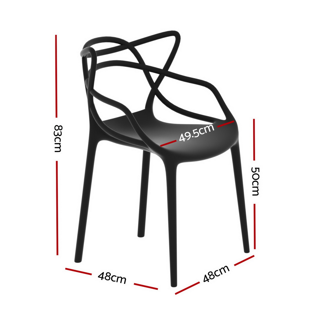 Gardeon 4PC Outdoor Dining Chairs PP Portable Stackable Chair Patio Furniture โ image 2