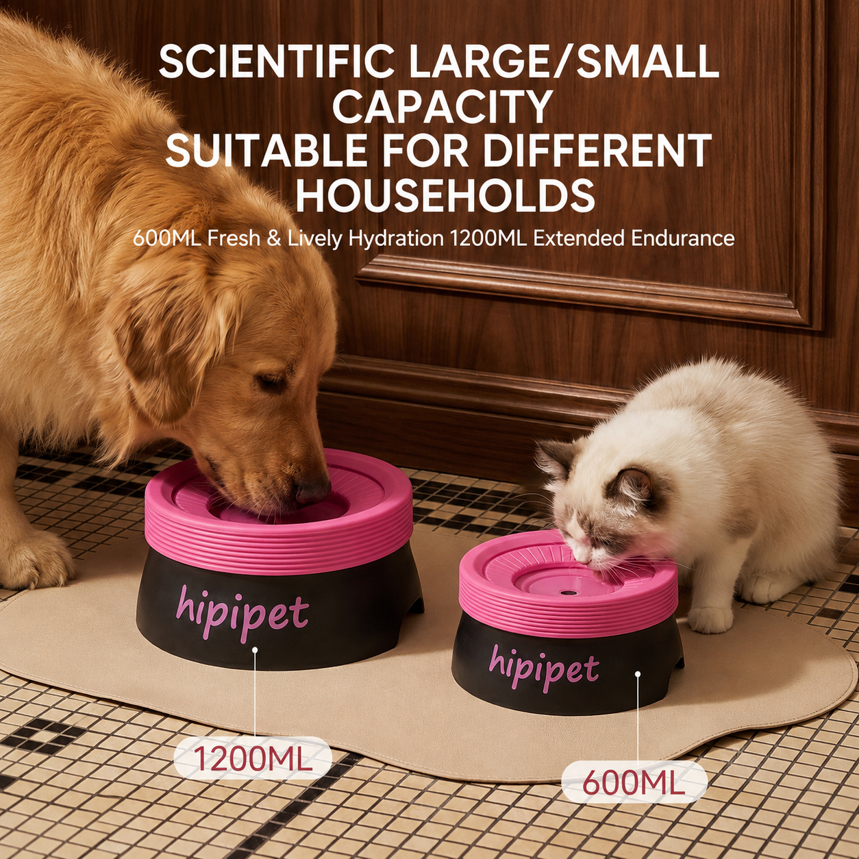 Leo Black 600ML Large No Spill Slow Water Dog Bowl, Pet Water Feeder with Floating Disk - Anti Wet Mouth and Cleaner Drinking, Food Grade PP & TPR, Fully โ image 5