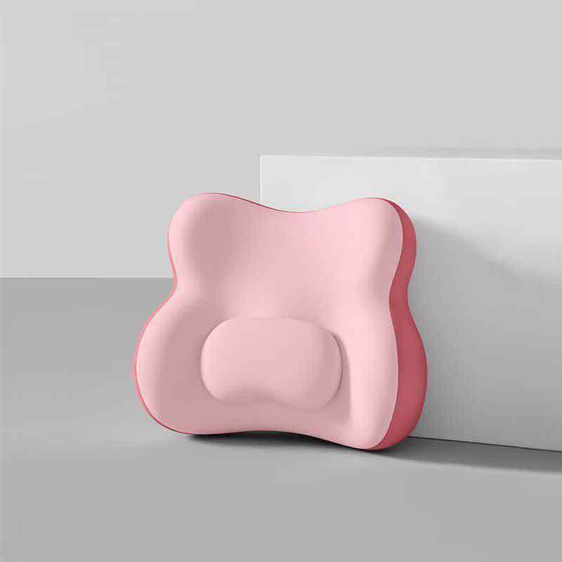 Sakura Pink Ergonomic Memory Foam Lumbar Support Cushion for Office Chair, Adjustable Lower Back Pillow with Dual Side Support, Orthopedic Back Rest for Desk