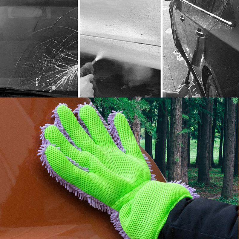 Paint-Safe Coral Fleece Car Cleaning Gloves — image 6