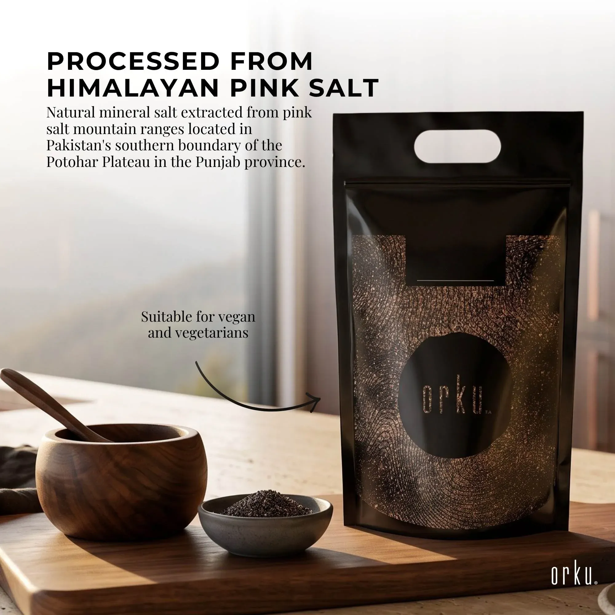 Orku 10Kg Himalayan Black Salt Cooking Kala Namak Vegan Seasoning โ image 3