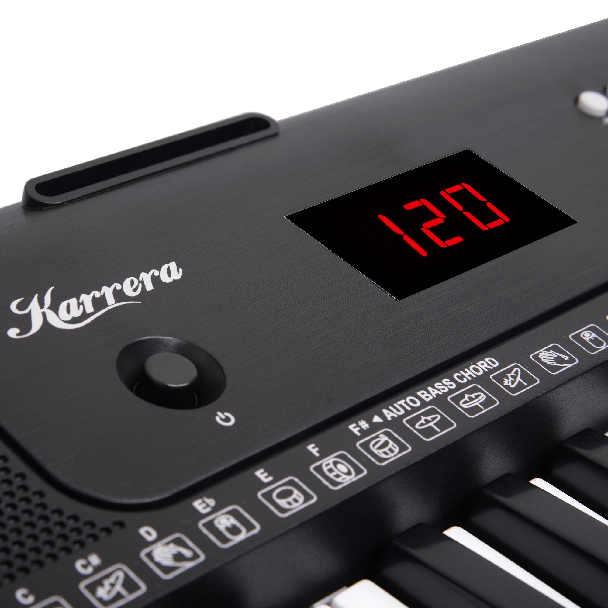 Karrera 61-Key Electronic Piano Keyboard with LED and Folding Stand in Black CHJ-SD1 โ image 6