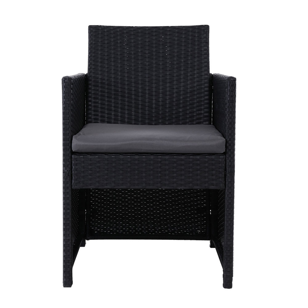 Gardeon 2PC Outdoor Dining Chairs Patio Furniture Wicker Garden Cushion Hugo โ image 3