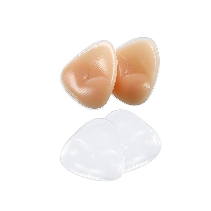 Triangle Push-Up Silicone Bra Inserts Breasts Pad Bikini Bra Cleavage Enhancers - Beige-Big — image 2