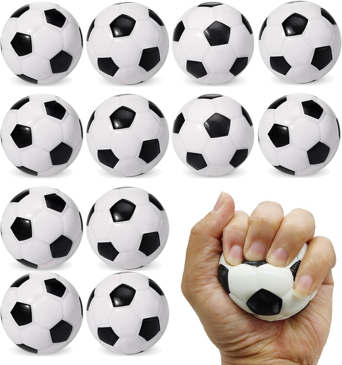 12 Pack 2.5-inch Stress Soccer Balls Small Soft Foam Sports Balls (6.3 cm, Black and White) — image 2