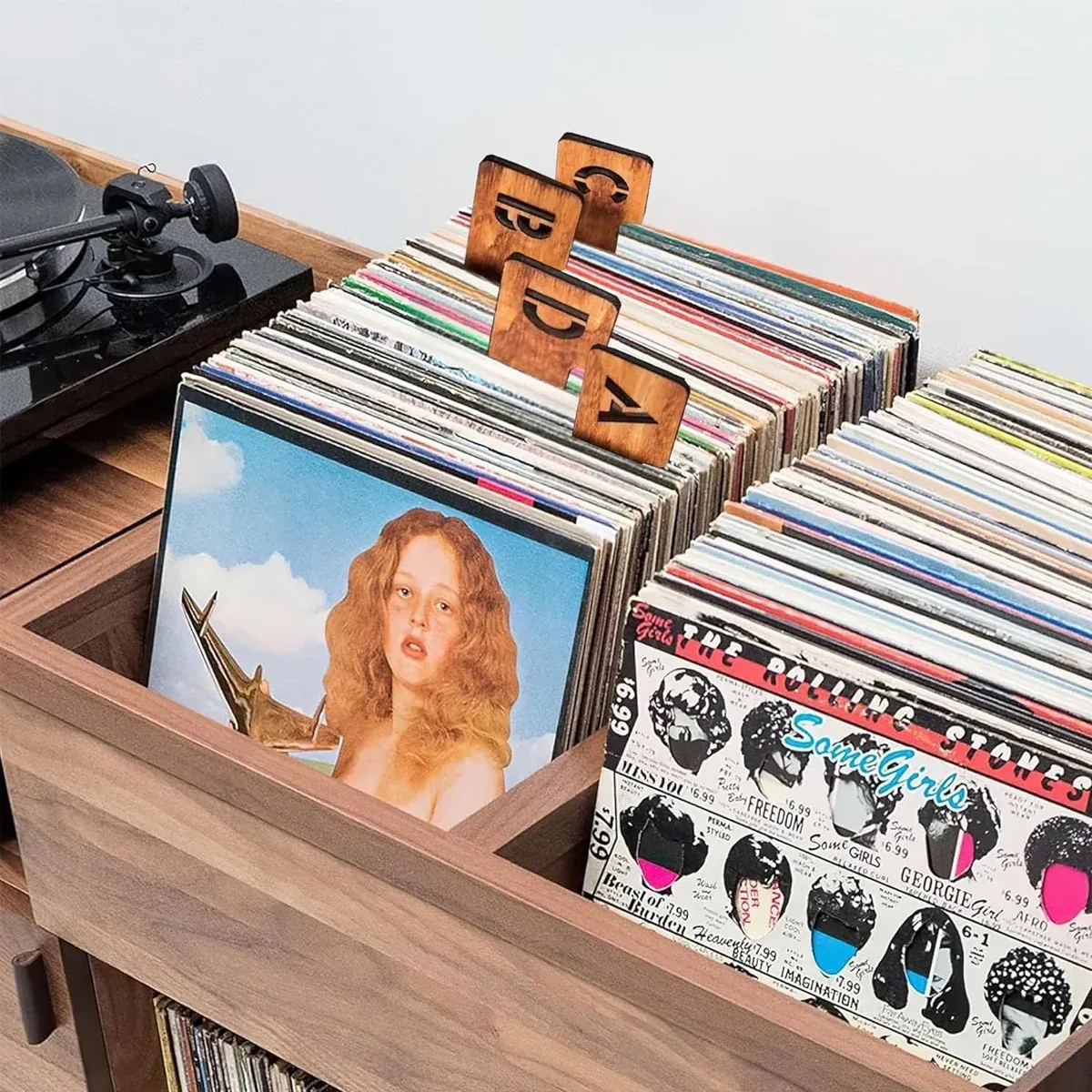 Wood Alphabet Bookmark A-Z Divider Home Vinyl Record Organizer Decorative Tool — image 5