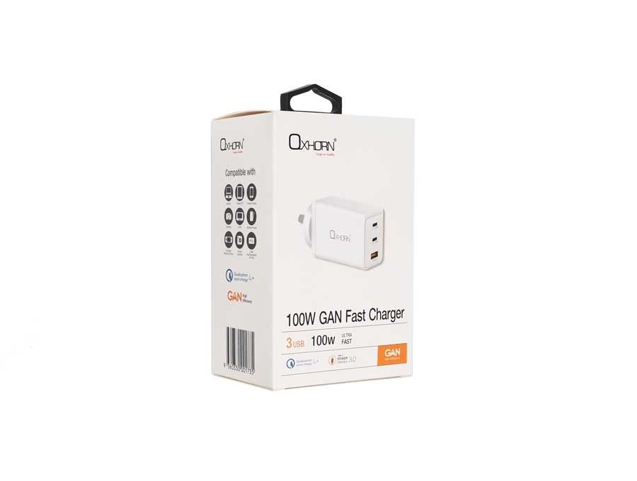 OXHORN NB-PD100S PD 100W GaN Charger 3-Port โ image 6