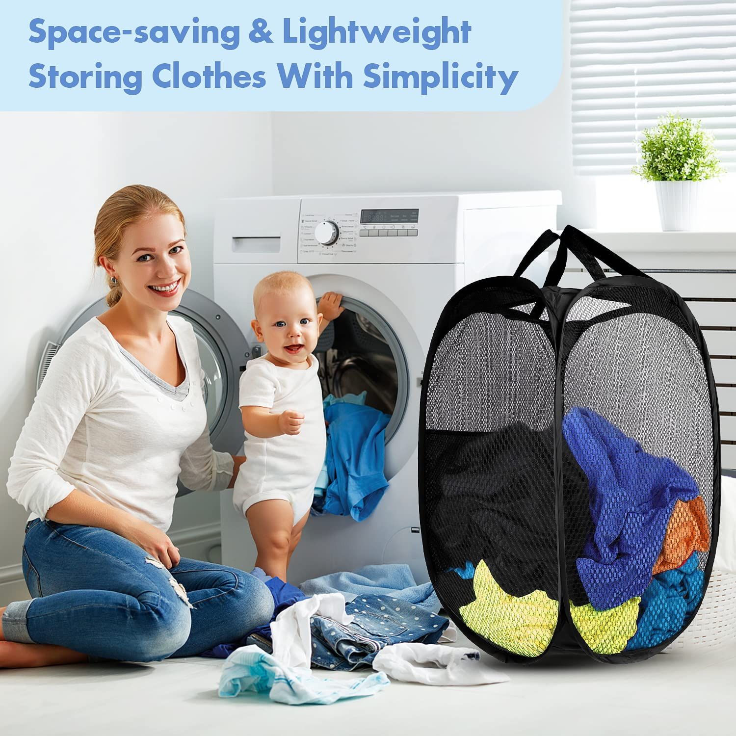 1 PCS Mesh Pop Up Laundry Hamper — image 5
