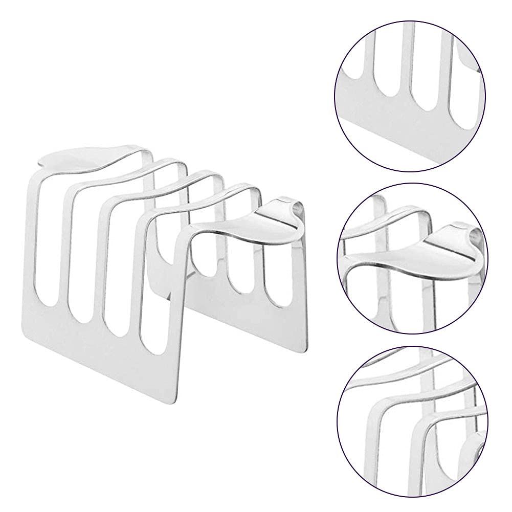 Toast Bread Rack Holder, 4 Slice Holes Toast Bread Rack, 4.92inch Rectangle Stainless Steel Toast (size:4.92 * 2.56 * 2.36inch) — image 2