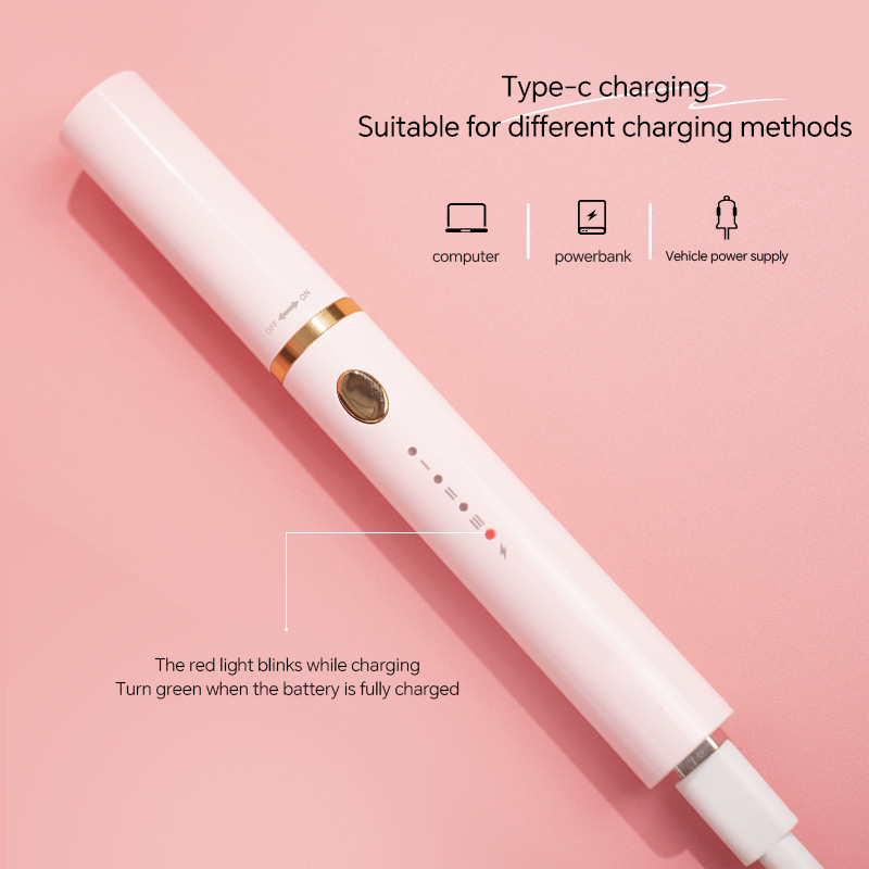 Rechargeable Heated Eyelash Curler Wand - 3 Temperature Gears, Type-C Charging, All-Day Curl(White) โ image 4