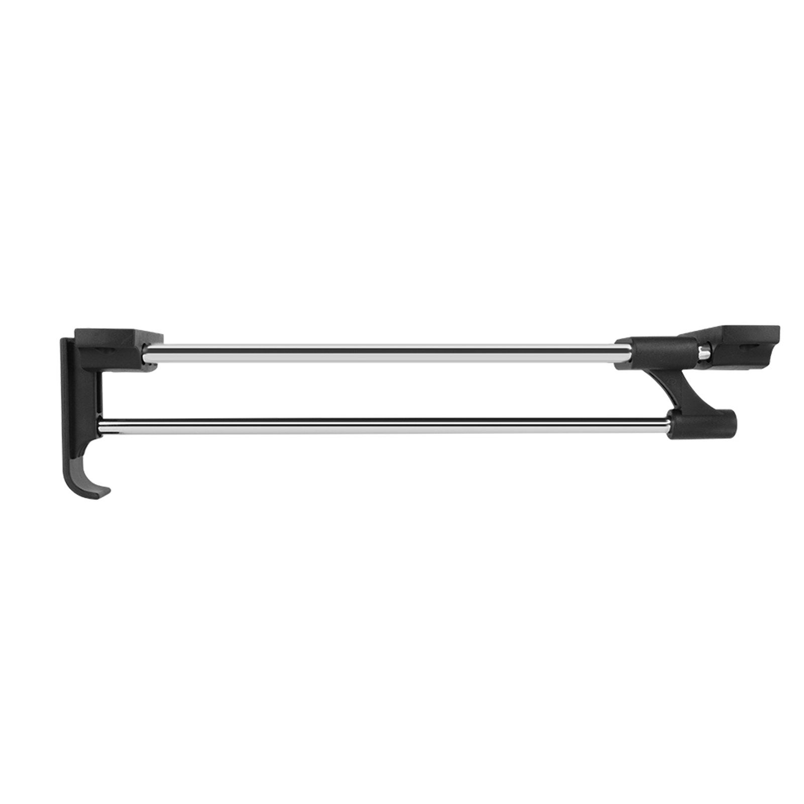 Wardrobe Chrome Pull Out Retractable Wardrobe Clothes Hanger Rail Towel Coat Racks Closet Rod — image 2