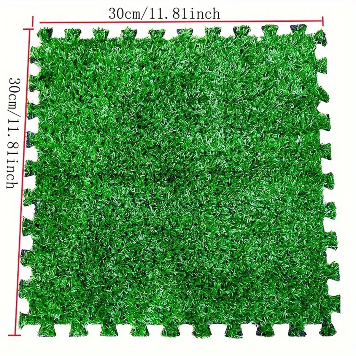 Artificial Grass Mat 12PCS Turf Floor Carpet Green Interlocking Tiles For Garden โ image 3