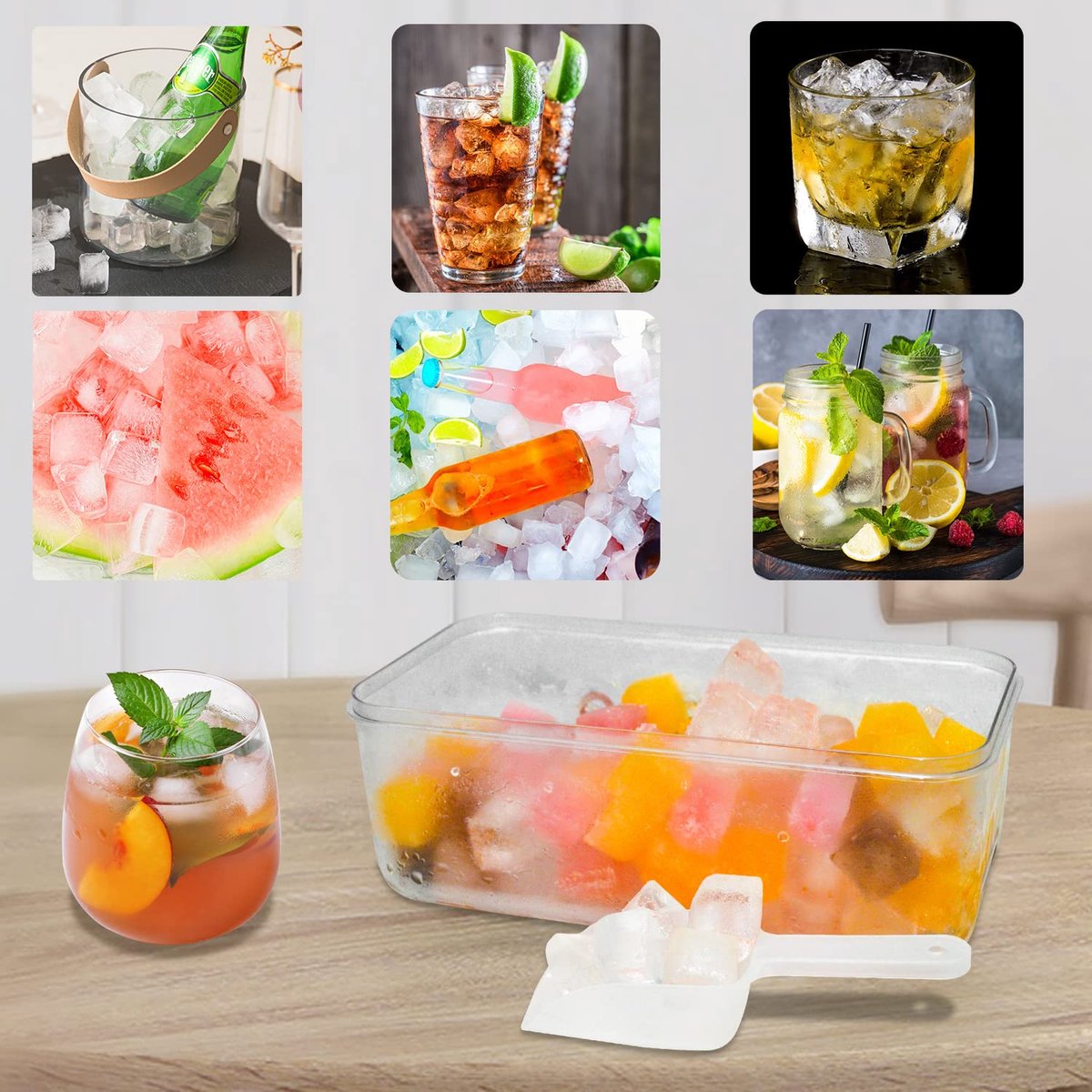 Frozen Ice Cube Trays - Food Grade Ice Cube Molds with Lids - Ice Cube Molds - 2 Layers, Blue - Releases all ice cubes in one second - Ice Cube Molds โ image 6