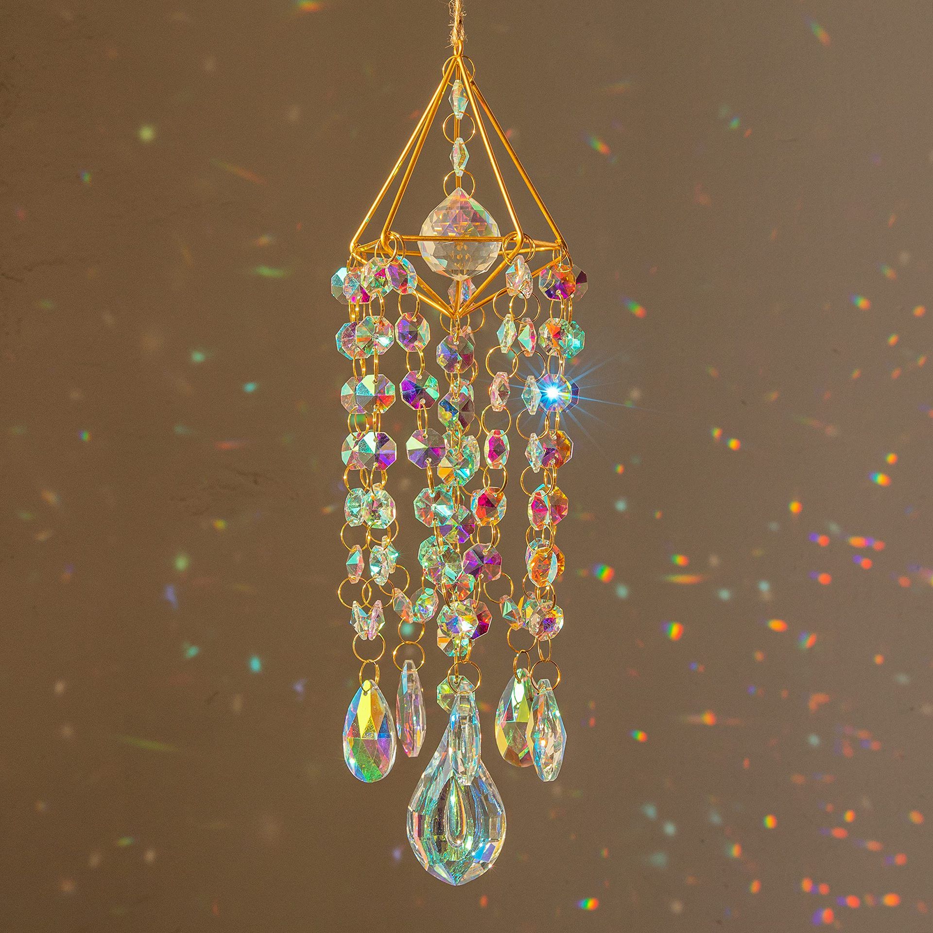 Rainbow Manufacturing for Window Hanging, Rainbow Maker Indoor Window Glass Wind Chimes Home Garden Decor, Purple — image 2