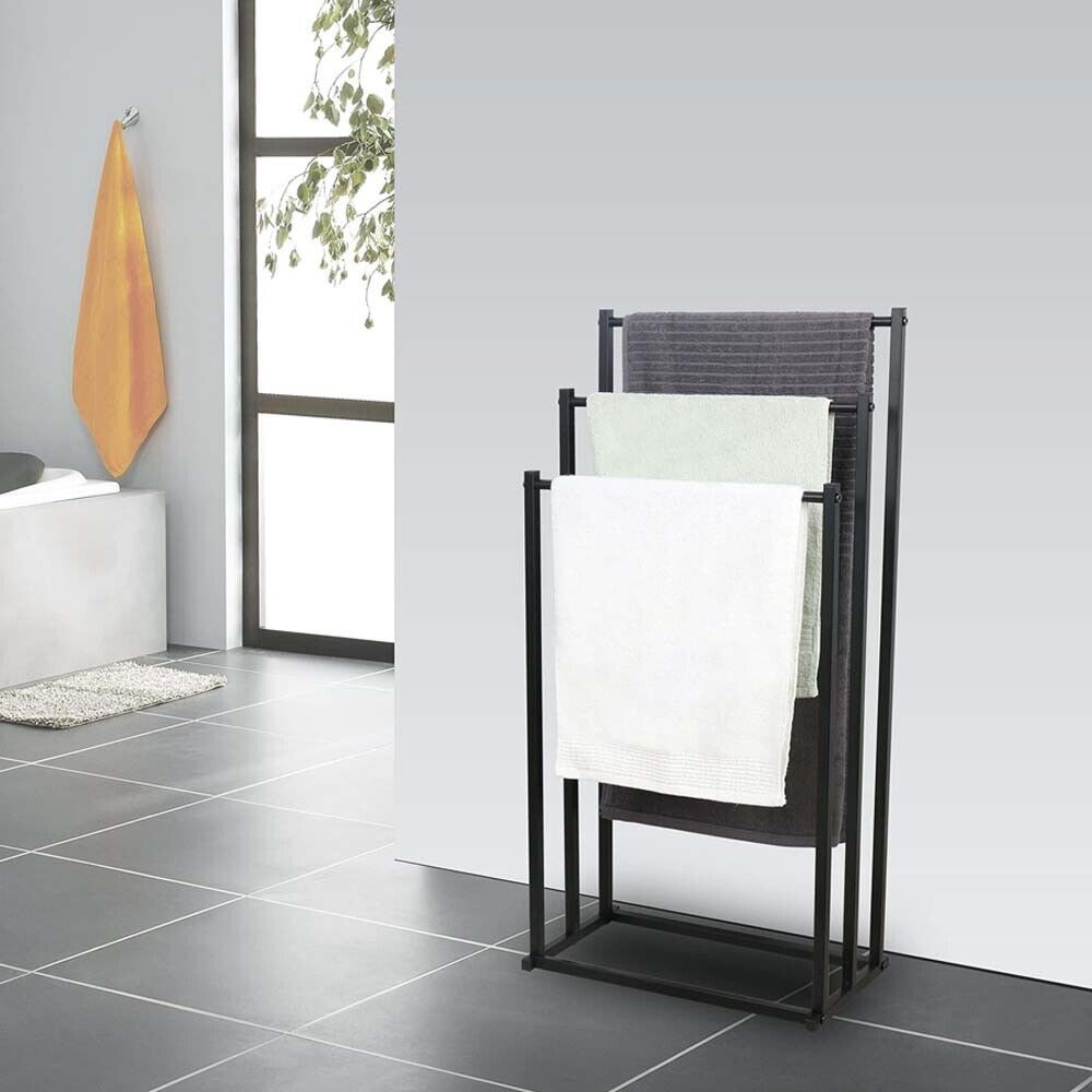 Metal Free Standing Towel Rack 3 Tier Bathroom Rail Shelf Dryer โ image 4