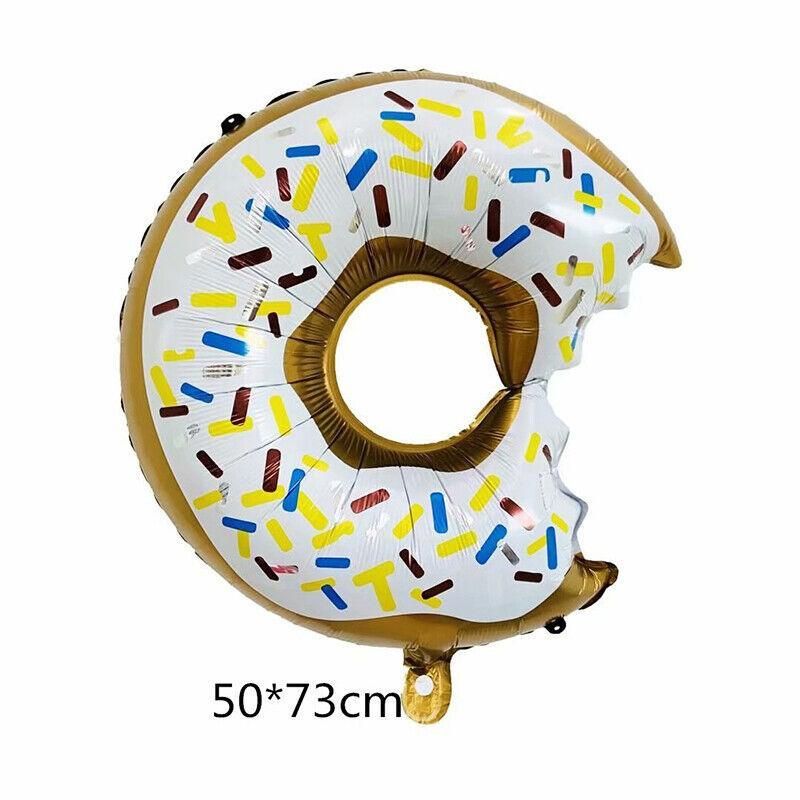 Donut Foil Balloon Party Decoration with Bite 50x73cm Helium Sweet Icing Colours - B โ image 4