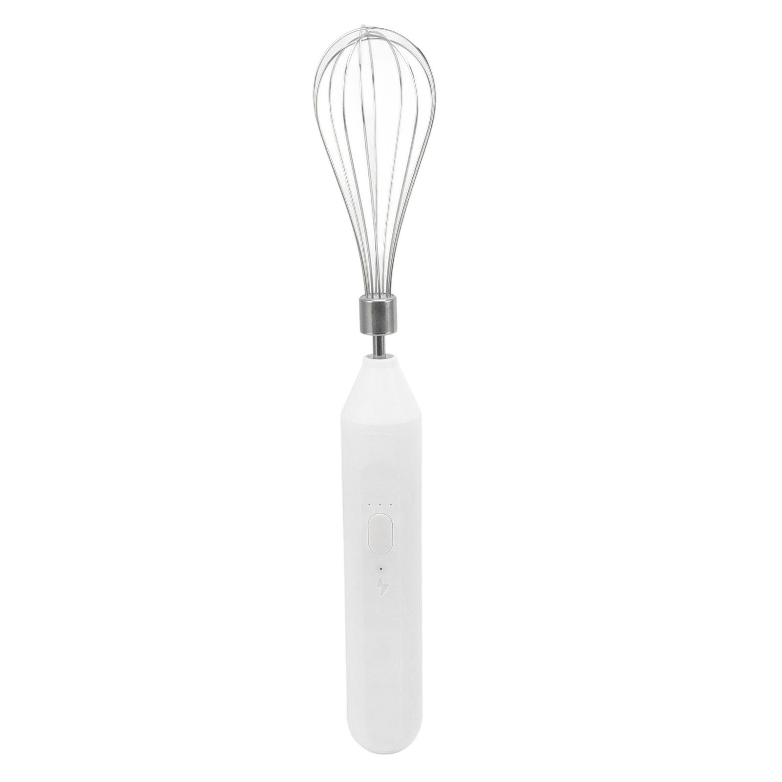Electric Egg Beater Handheld USB Charging Milk Frother Portable Cordless Drink Mixer with Stainless Steel Whisk White โ image 2