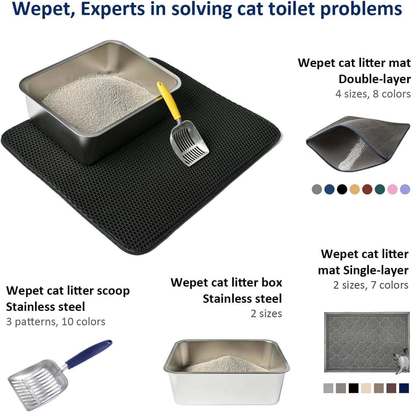 Stainless Steel Cat Litter Box, High Sides Kitten Toilet, Top Open Pet Tray, Non-Stick, Odorless, Rt-Resistant, Easy-Clean Pan, Silver Box (24x16x6 Inch) โ image 5