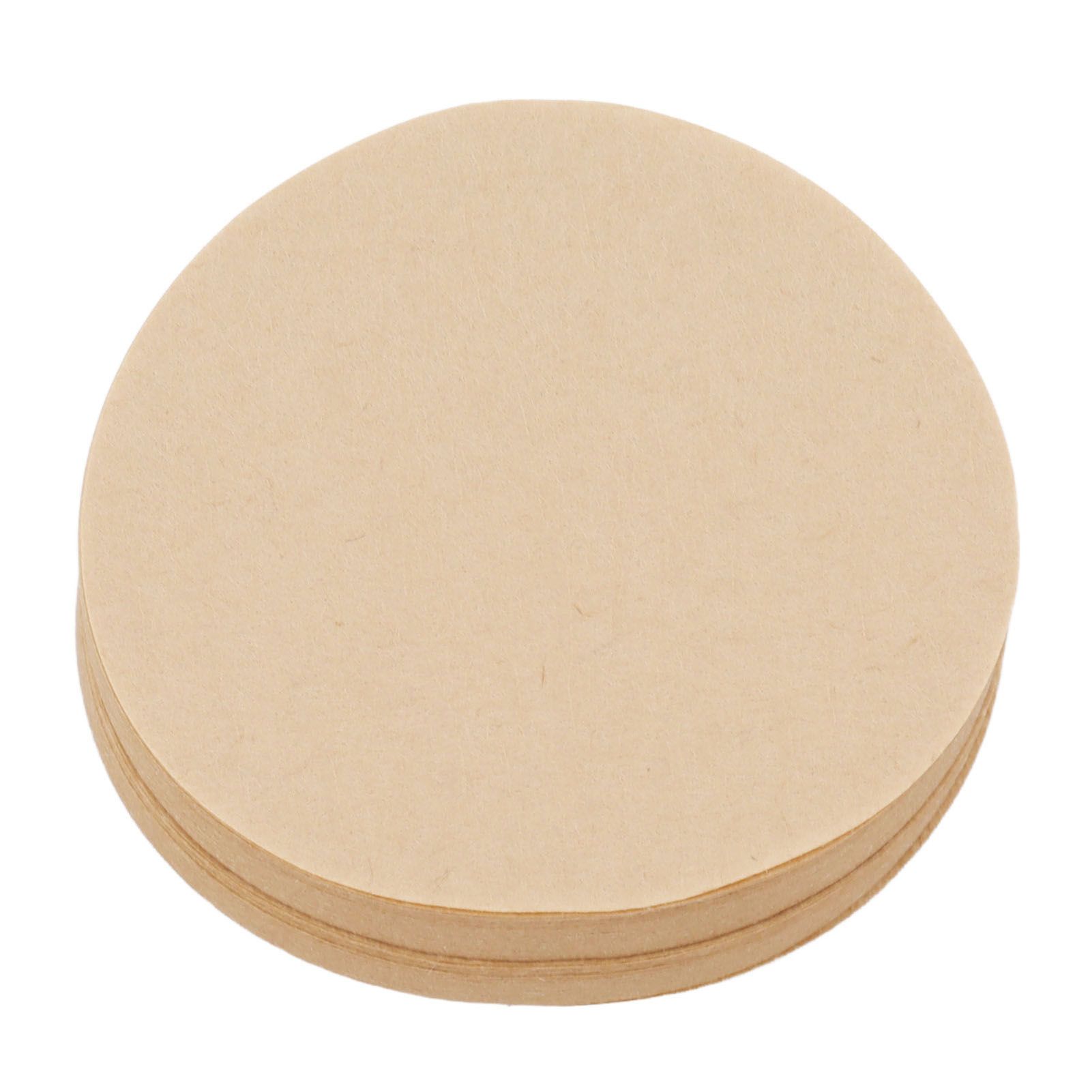 100Pcs 64mm Round Coffee Filter Unbleached Natural Coffee Filter Paper for 1 to 2 People Measure โ image 3