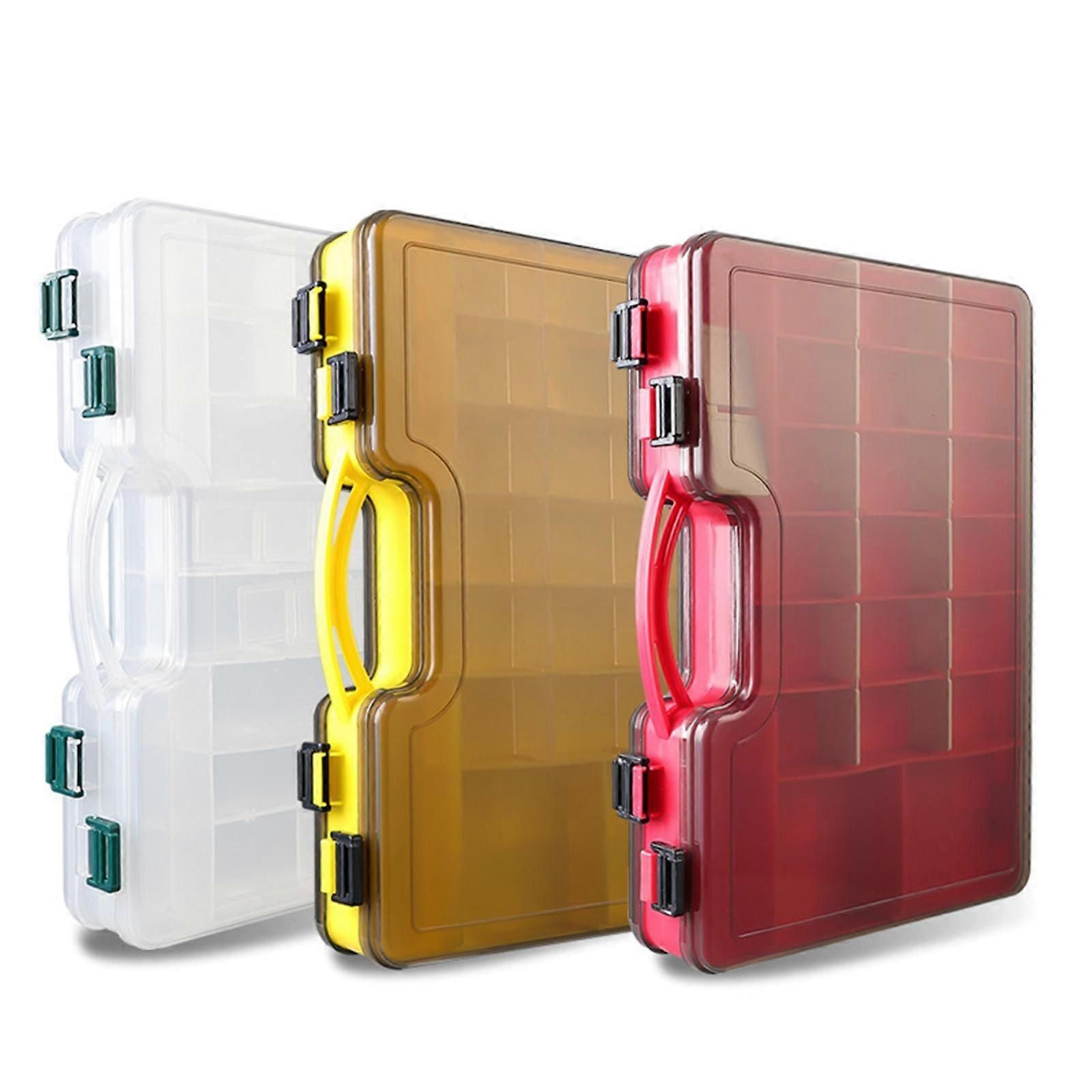 Fishing Tackle Box Organizer with Removable Dividers,44 Grids,Fishing - Yellow — image 3