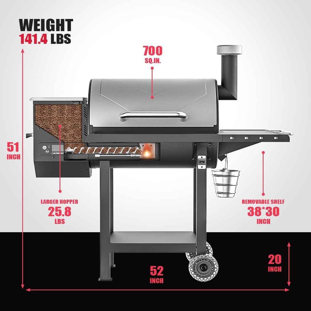Asmoke AS660N-2 WOOD PELLET GRILL SILVER — image 2