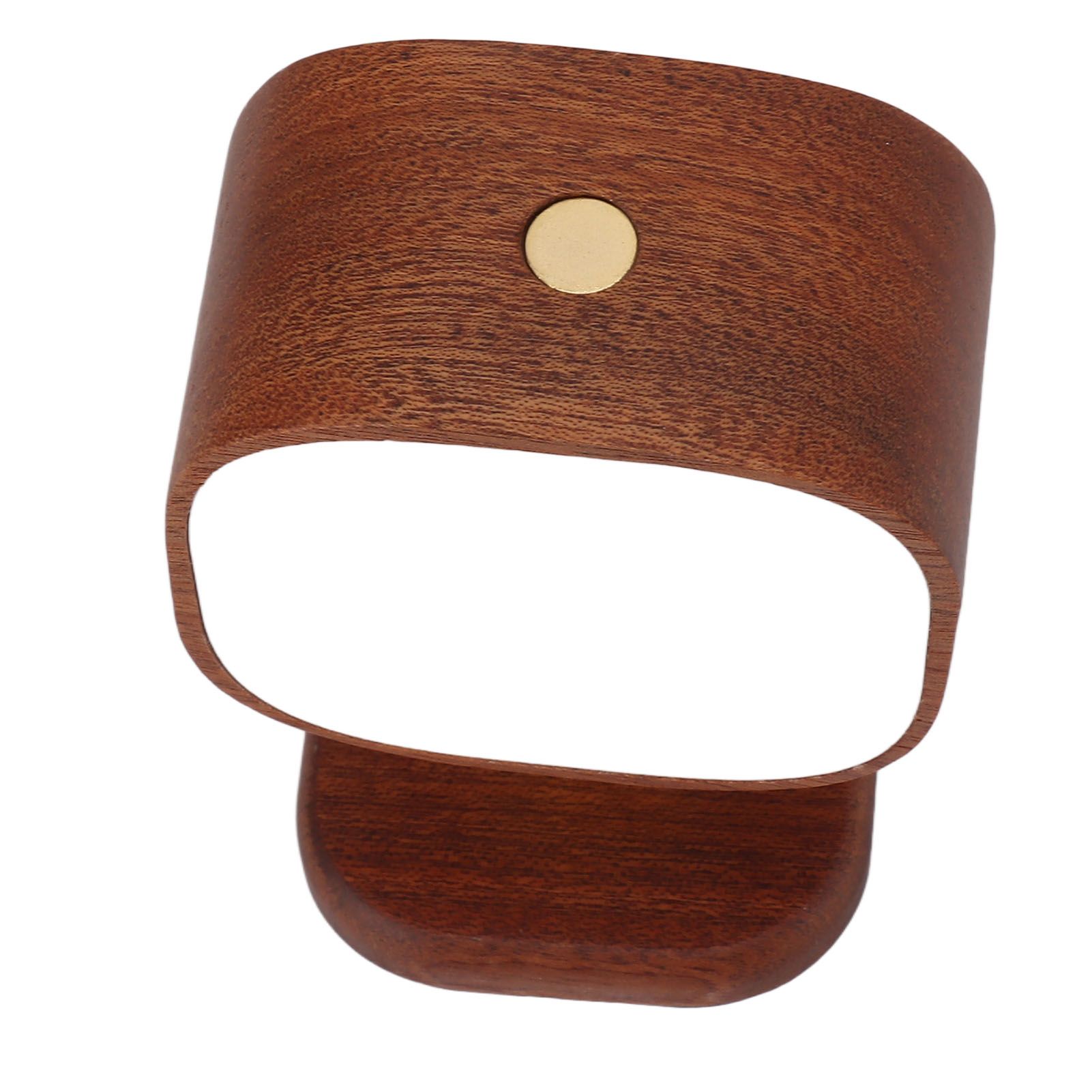 Wooden Magnetic Wall Lamp Portable Bedside Square Night Light Dimmable Wall Mounted Night Light Walnut — image 3