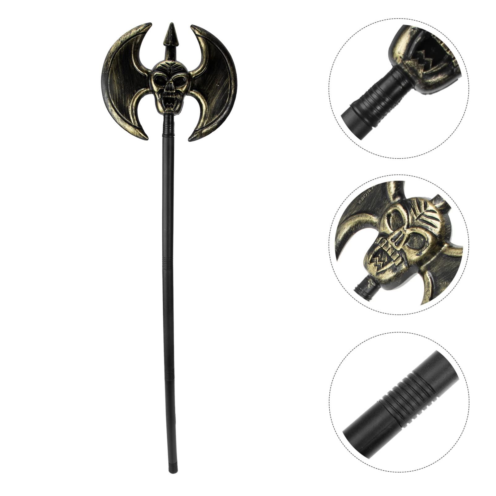 Halloween Viking Medieval Costume AxeSkull Design Axe Simulated Axe Grim Reaper Executioner Fake Blade Costume Battle Axe — image 2