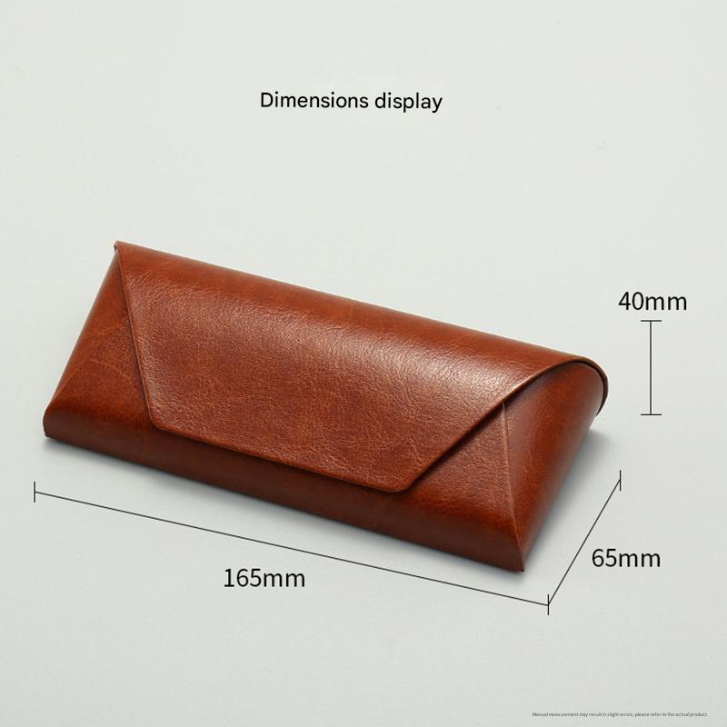 2 Pcs Black Vintage Style PU Leather Eyewear Case - Protective Hard Shell with Soft Lining — image 3