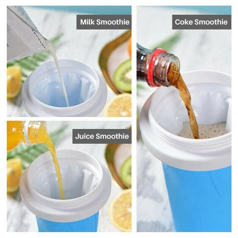 Slushie Maker Cup Quick Freeze Magic Squeeze Cup Milkshake Cup Ice Cream Maker - Pink โ image 4