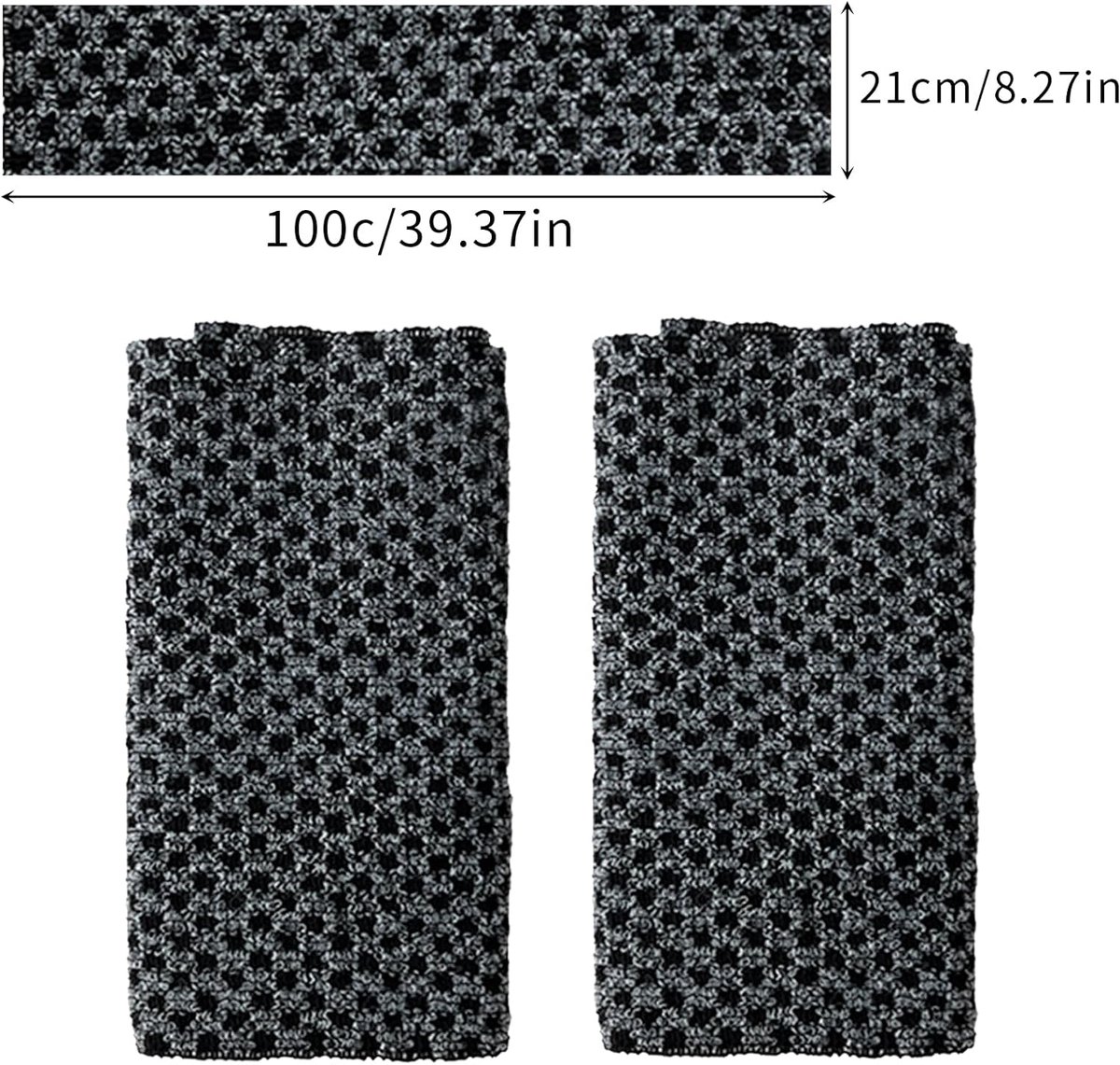 2-piece Japanese back scrubber set, exfoliating shower towel, extra-long exfoliating washcloth for men and women, scrub cloth for body cleansing and massage — image 3