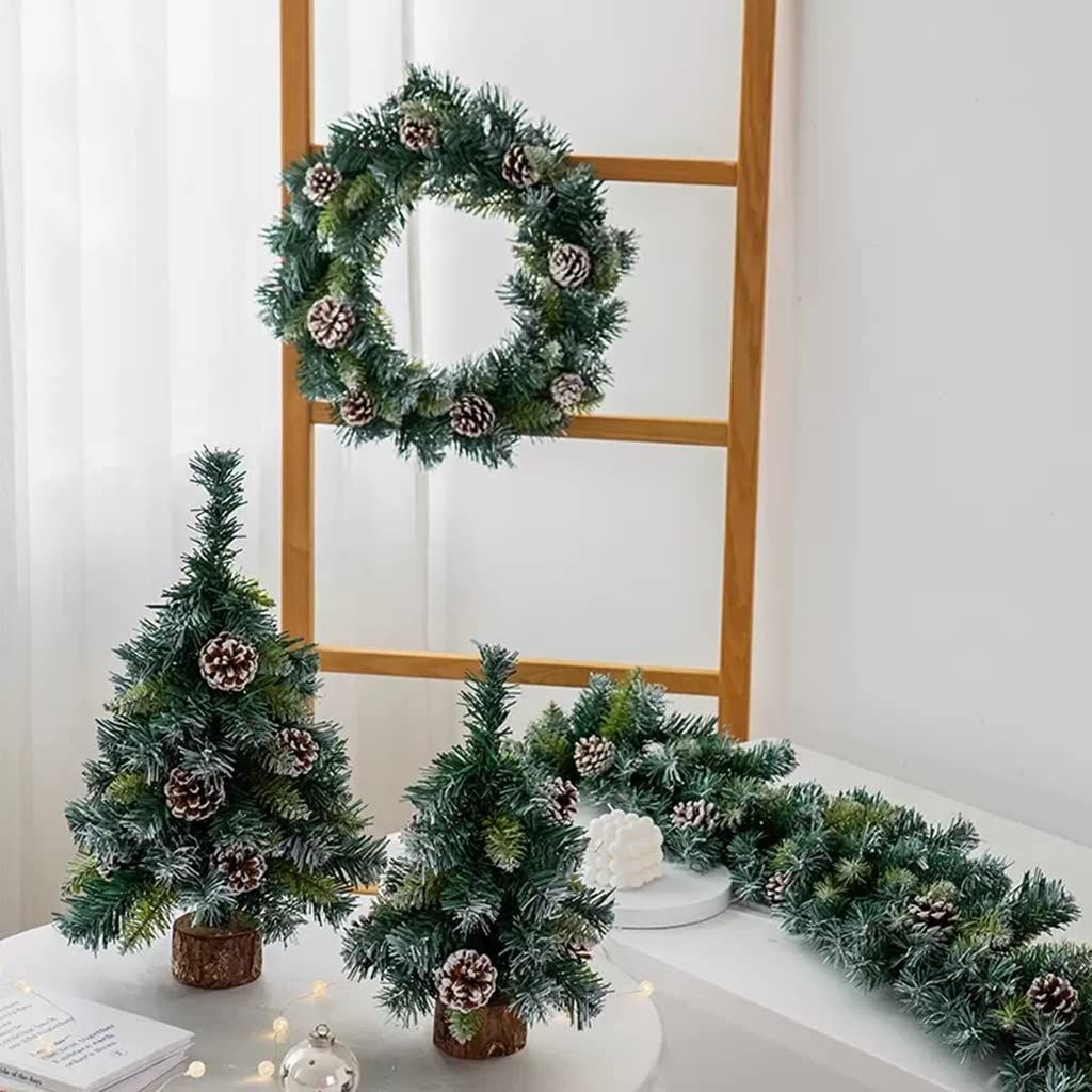 Christmas Garland Decor, Artificial Christmas Wreaths for Front Door, Christmas Window Garland Door Decorations Winter Ornaments โ image 2