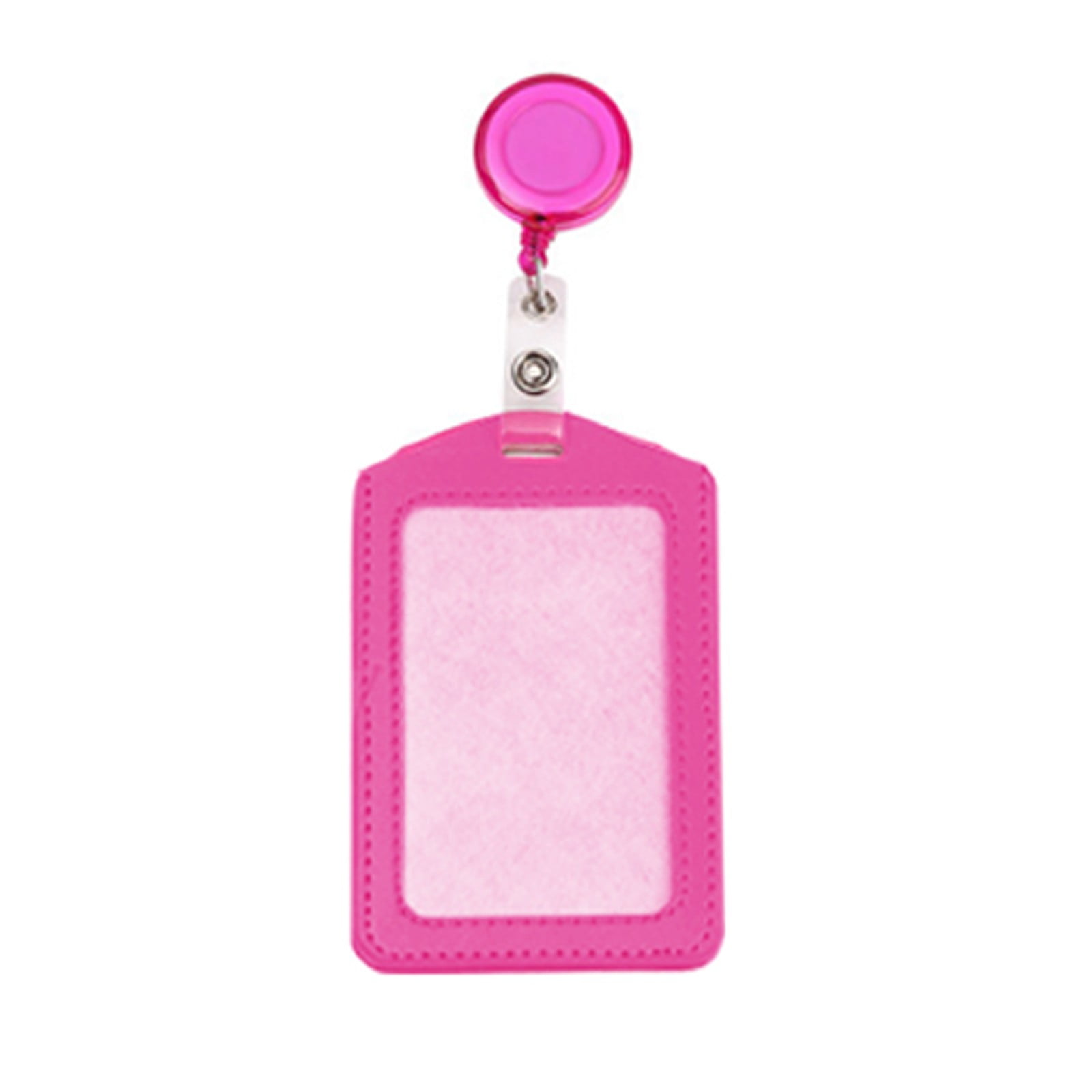 12 Sets Heavy Duty Badge Holders,Retractable Badge Reels Multicolor Name ID Card Holder,PU Leather Business Badge Holder Decorative with Clip for Nurses — image 2
