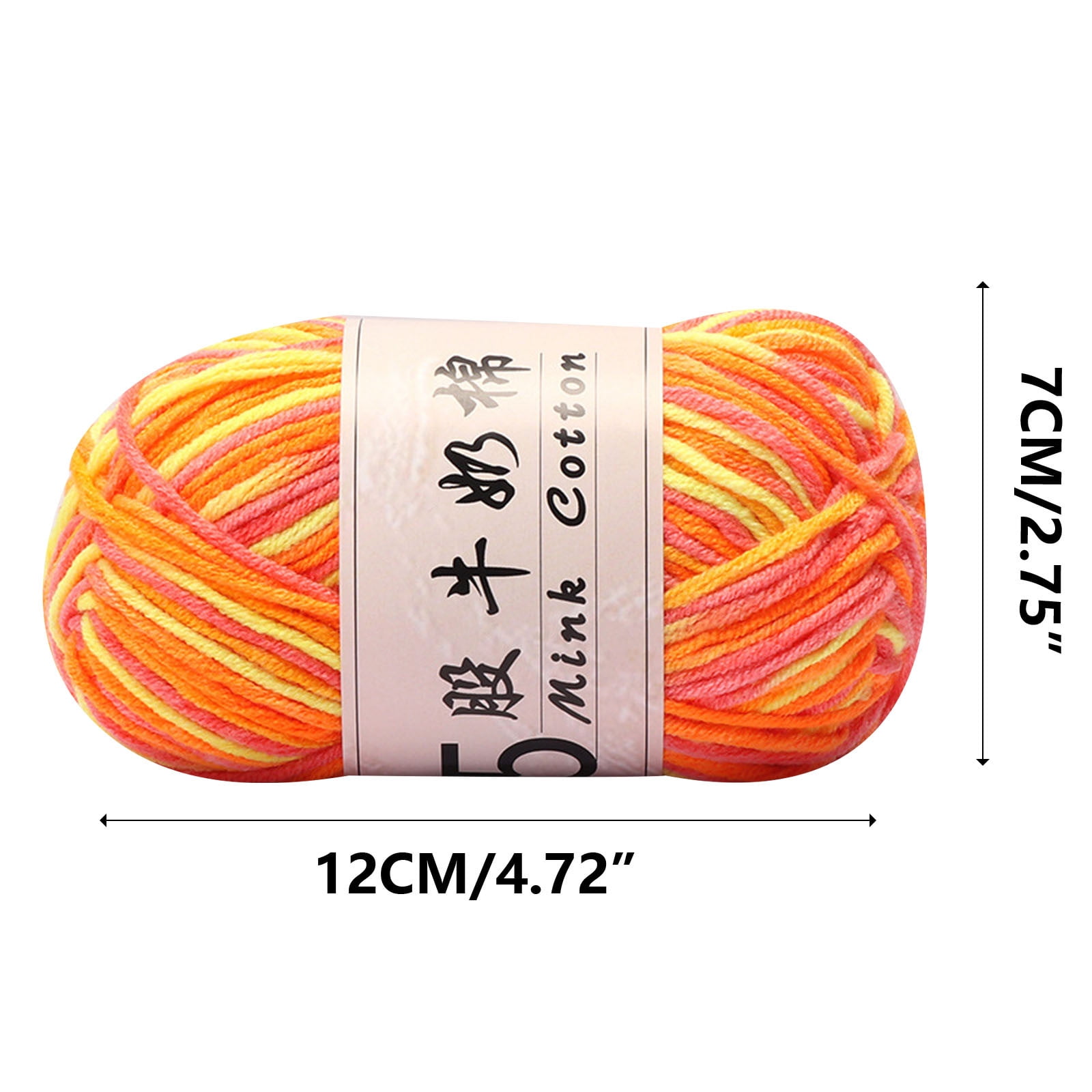 Cotton Yarn -Multi Colored Yarn Rainbows Crochet Yarn 50g/2.5oz,295 Yards,5 Strands,Lightweight Yarn For Crochet,Knitting and Crafts,24 Colors Color - 13 — image 4