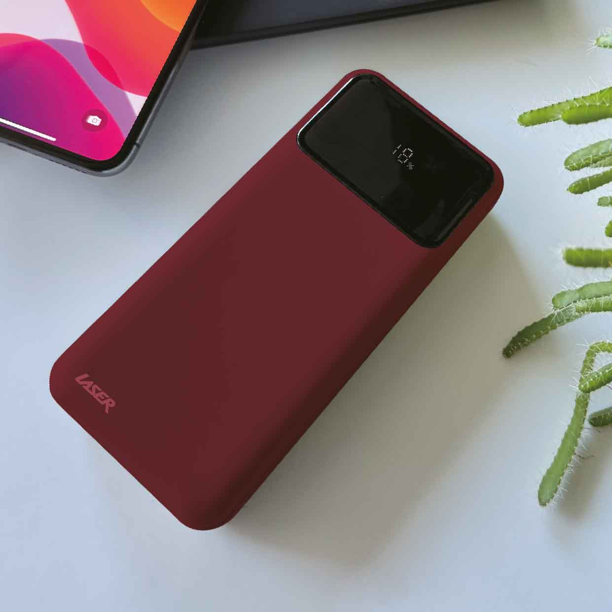 Laser 10000mAh Powerbank 18W PD with LED Indicator Red β image 4