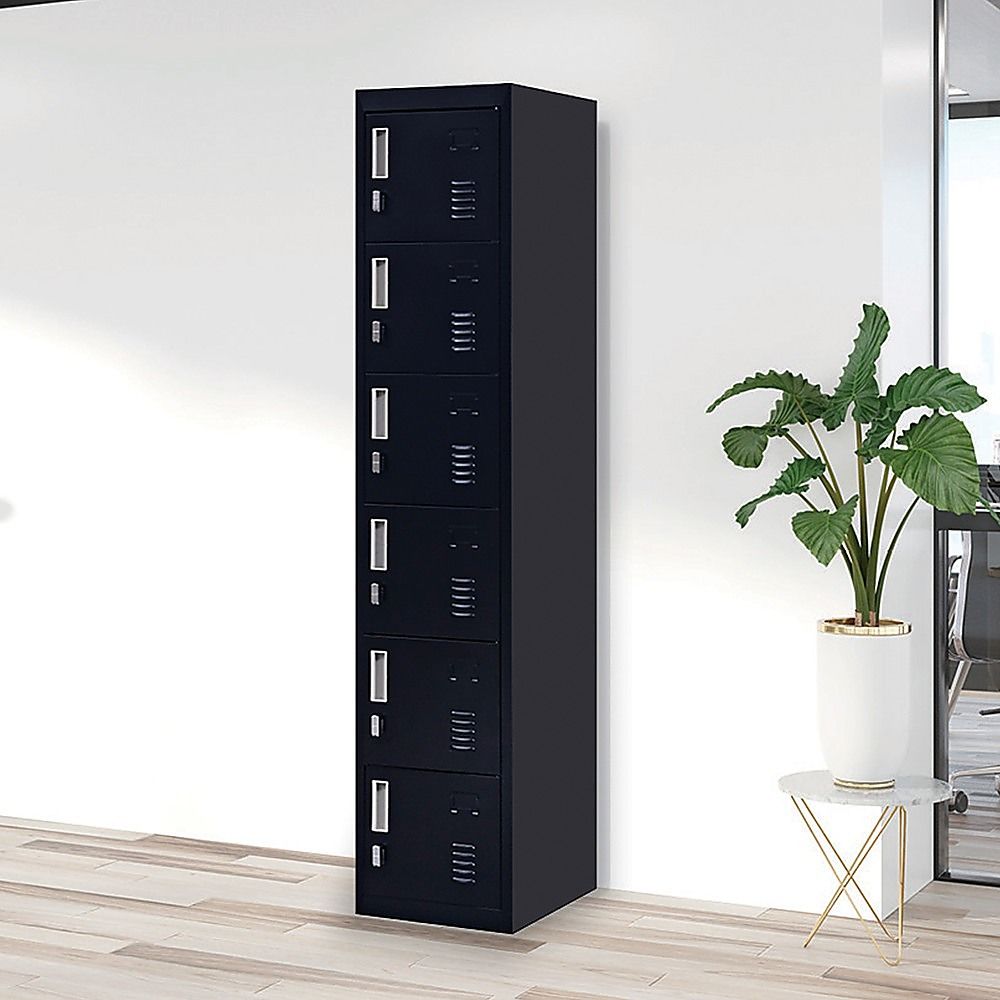 6-Door Locker for Office Gym Shed School Home Storage — image 2