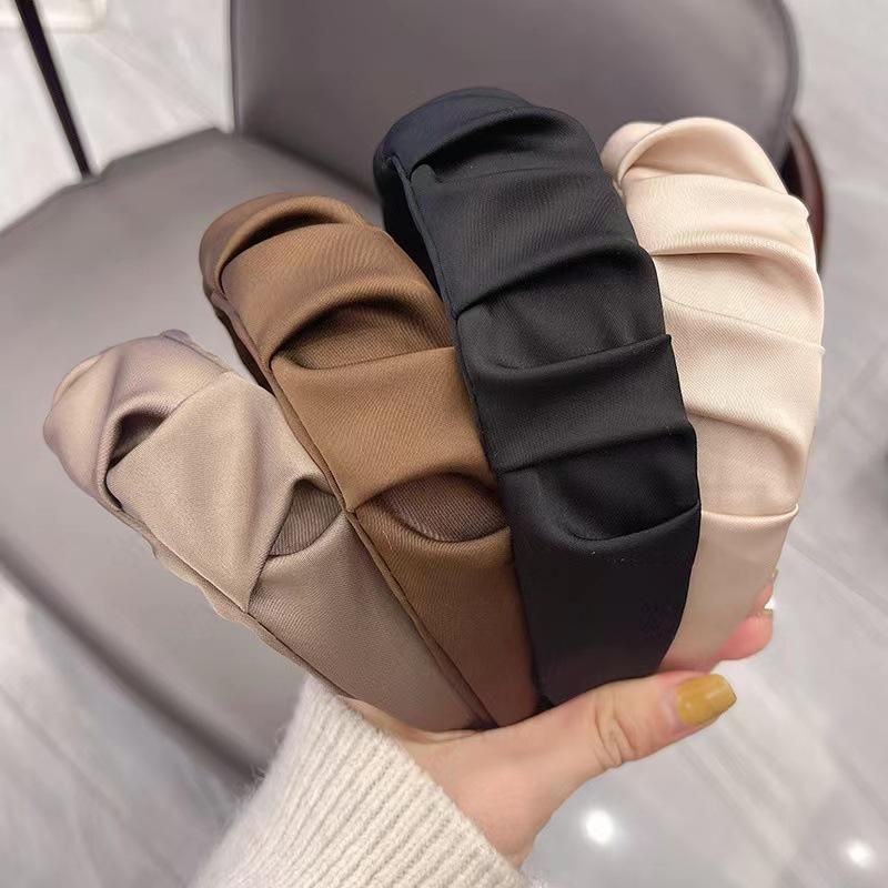 Women Headband Hairband Ruched Ruffle Headband Headwear Hair Band Hoop Fashion - Beige โ image 6