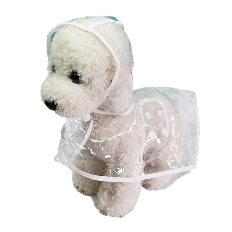 Puppy Waterproof Pet Dog Raincoat Jacket Clothes Vest Rain Coat Outdoor Hoodies White - M