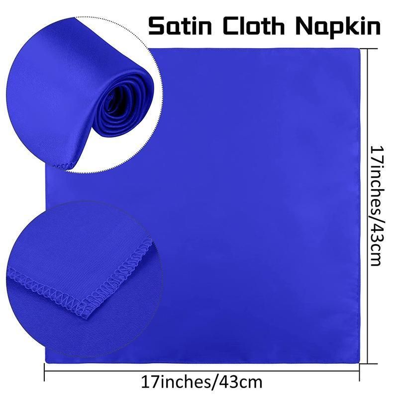 50PCS Polyester Plain Fabric Cotton Napkins For Wedding Cloth pc Table Dinner - Red โ image 6