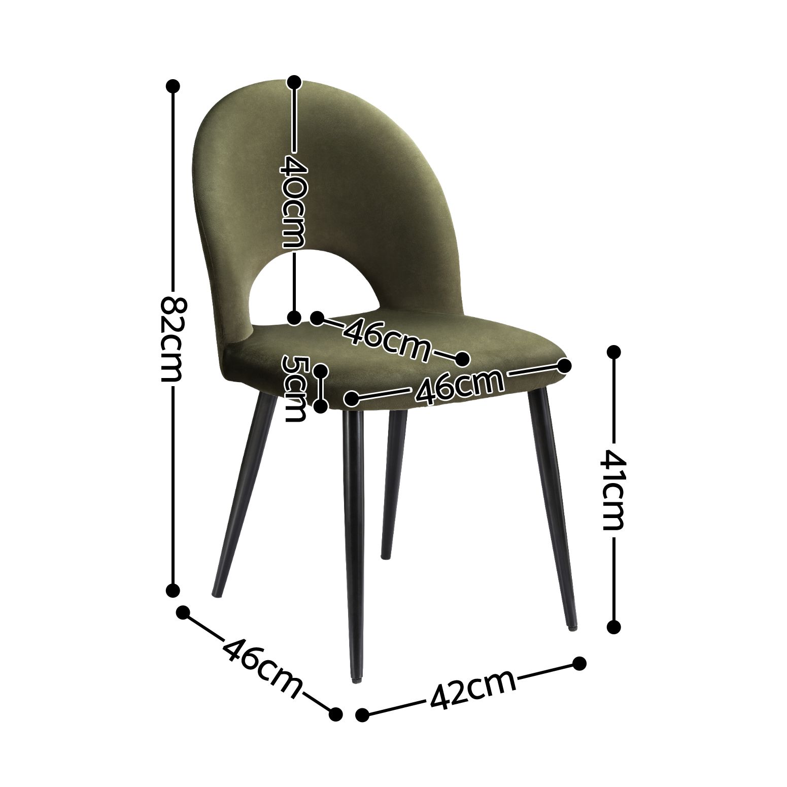 Artiss Dining Chairs Set of 6 Velvet Hollow Green — image 2