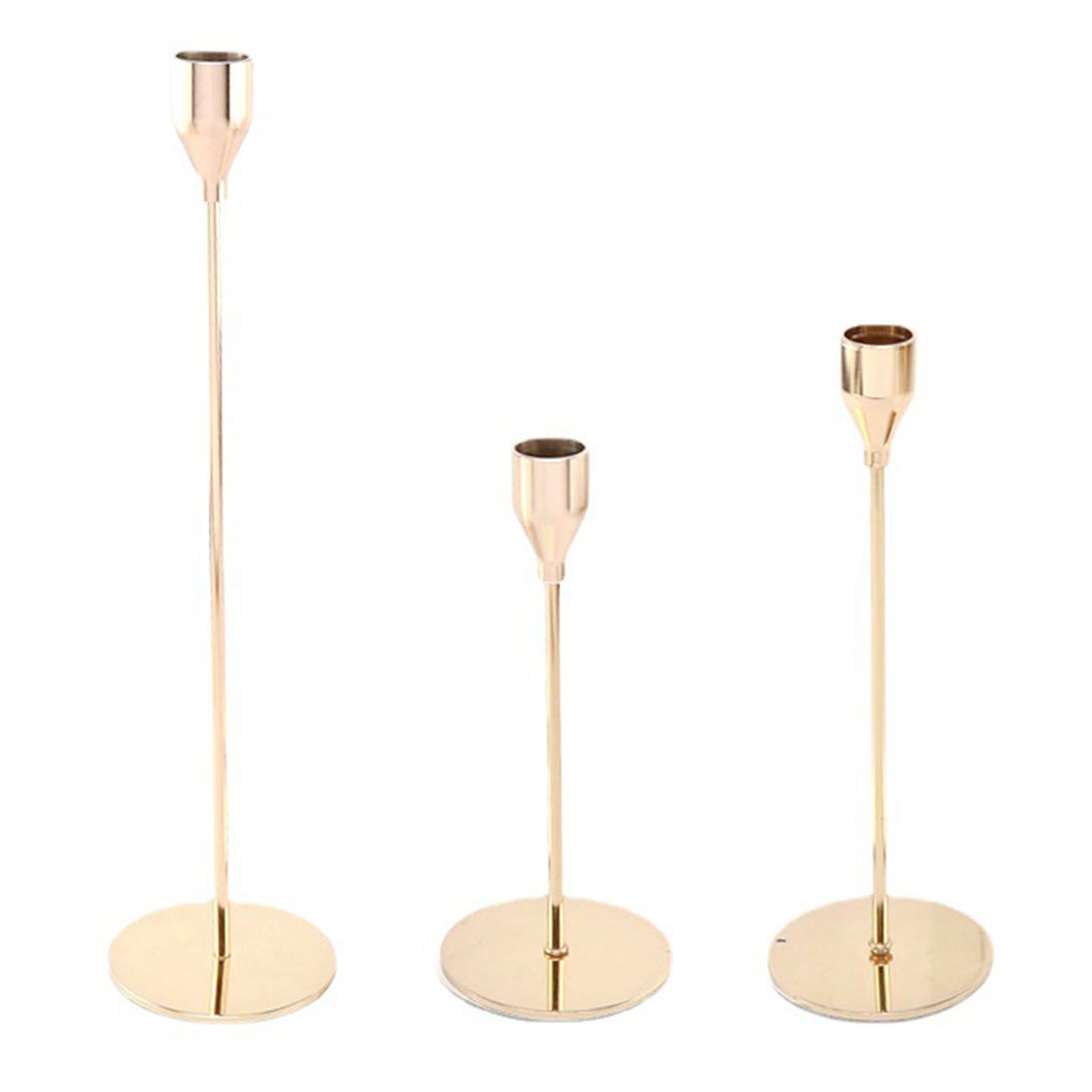 Candle Holders Set of 3 for Taper Candles Decorative Candlestick Metal Stand for Wedding Dinning Party โ image 3