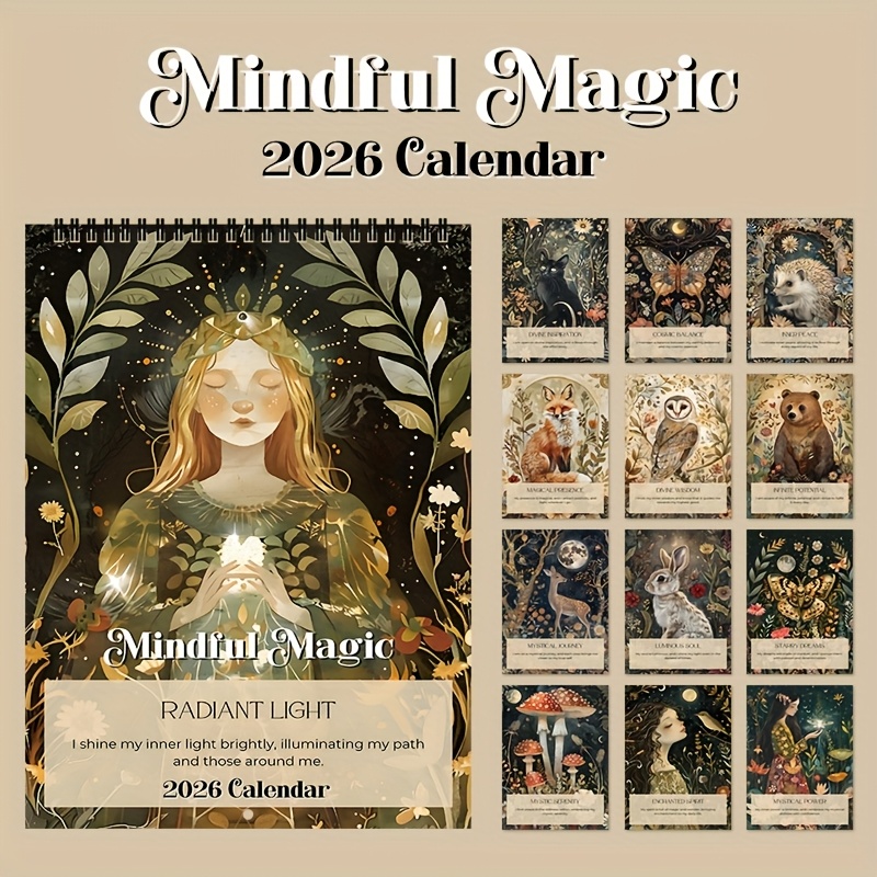 Mindfulness Magic 2026 Wall Calendar 28.5 × 21 cm – Funny and Inspirational Designs for Home, Office, or Gift in Australia — image 3