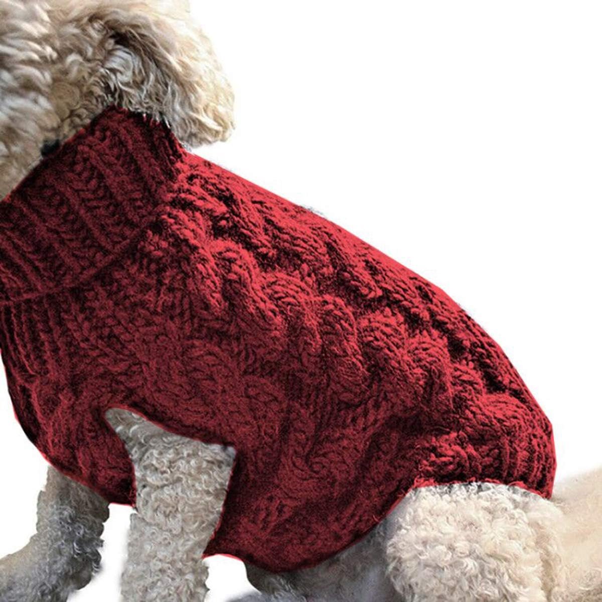 Dog Coat - Dog Sweater Vest - Warm Dog Coat - Winter Dog Sweater - Soft Knitted Wool Dog Clothes - Crochet Coat - Perfect for Small Dogs - Medium-Sized Dogs