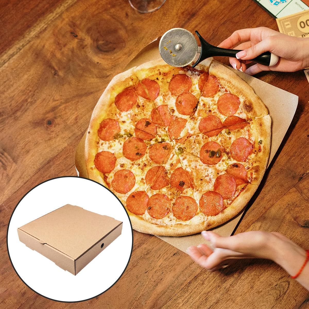 50pcs 12 Inch Pizza Boxes Disposable Cardboard Takeaway Packaging Storage Boxes — image 5