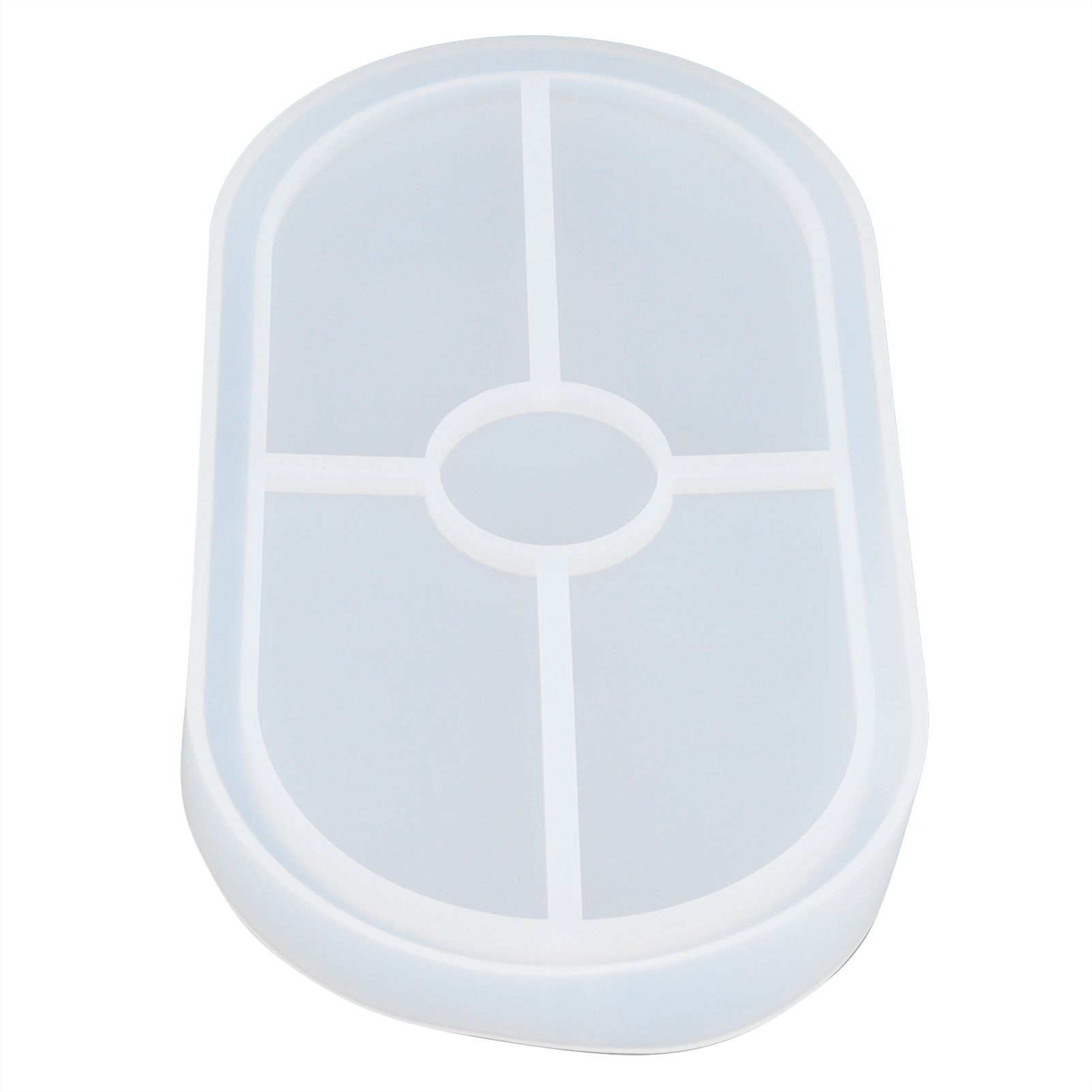DIY Silicone Mold Oval Crystal Epoxy Resin Tea Coaster Mold for Home Kitchen Bakery — image 3