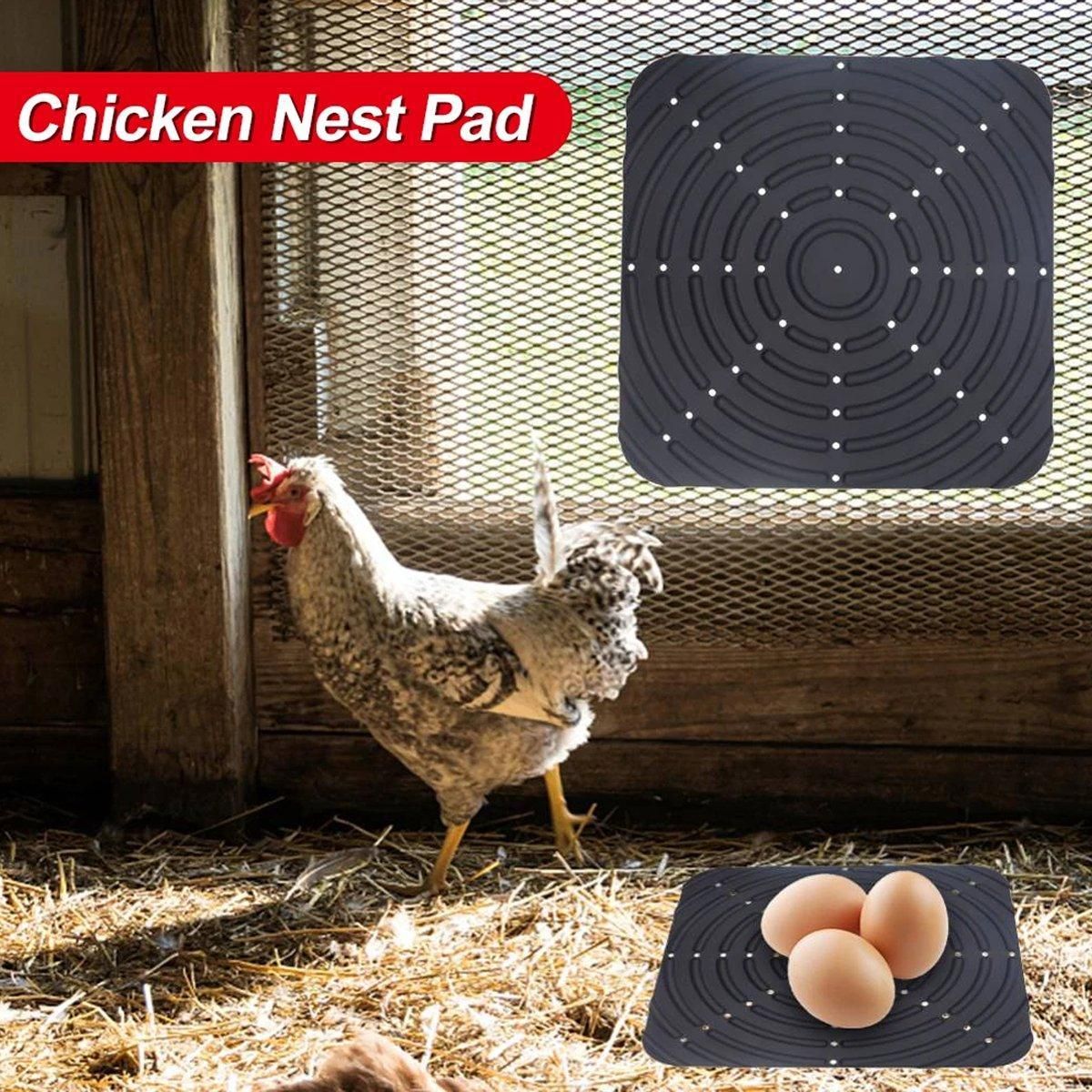 Washable Silicone Nesting Box Bedding Reusable Under Bedding for Chicken Coop - Black-2PCS — image 6