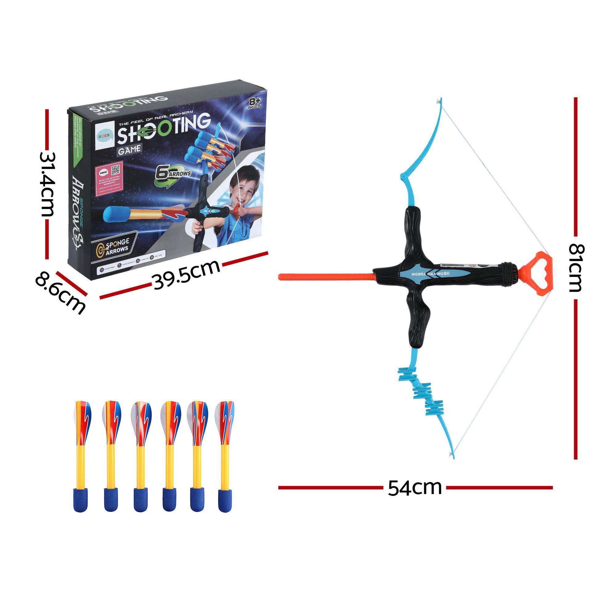 Keezi Kids Bow and Arrow Set Outdoor Sport Game Archery Toys 6 Arrows Children Gifts — image 2