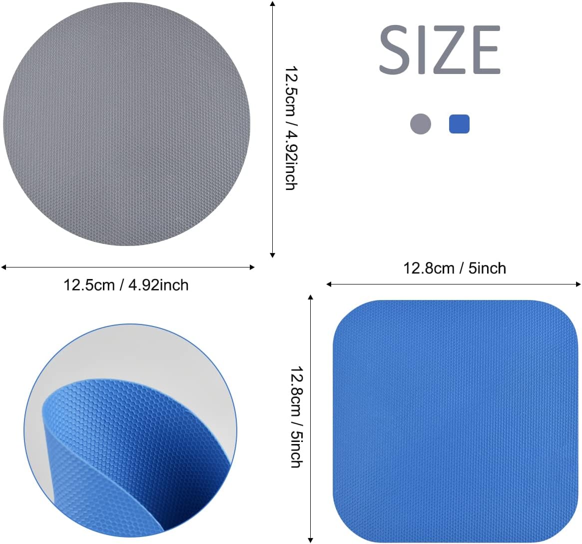 8 Pcs Reusable Jar Opener Gripper Pads Rubber Jar Opener Gripper Pads Multi-function Jar Opener for Elderly People with Arthritis and Weak hands (Blue, Gray) — image 2