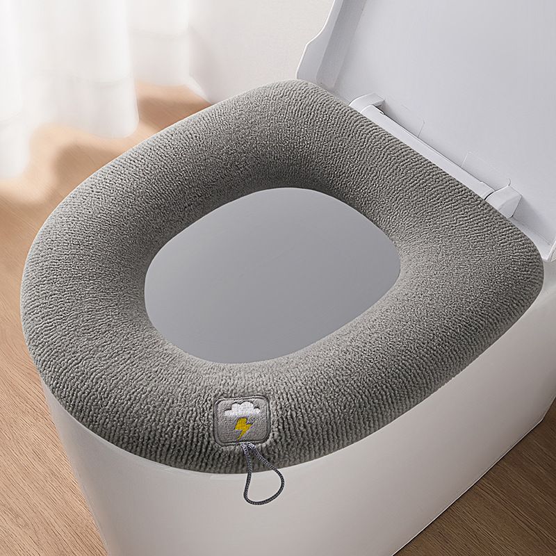 4 PackThicker Soft Bathroom Warmer Handle Toilet Seat Cover Pad Stretchable Washable and Easy Installation Cushioned Lid Seat — image 5