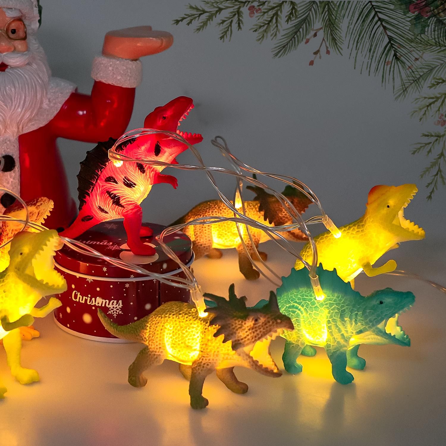 2 Meter 10 LED Fairy Lights Dinosaur String Light Decorative Lamp Party Fun Night Light Children's Room Decoration โ image 2